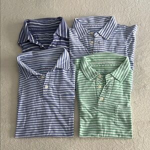 Crewcuts Green and White Striped Polo Shirt